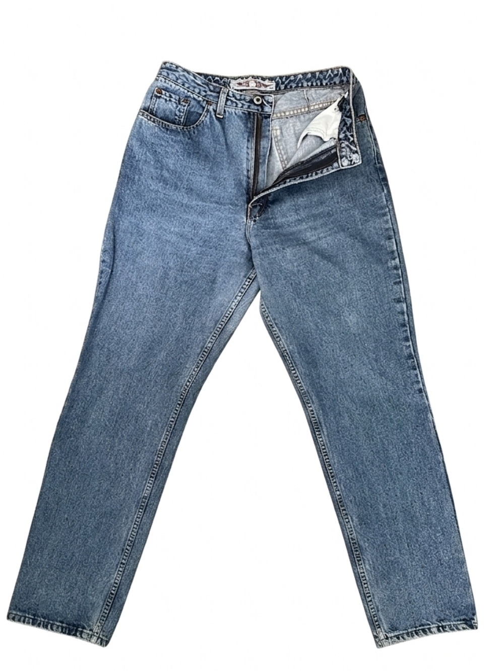 Vintage Ikeda High Waist 90s Mom Jeans Womens Blue Canadian Denim Retro Straight - Picture 3 of 12